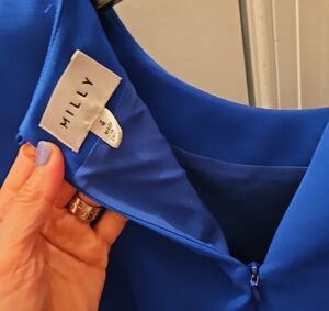 Milly One-Shoulder Dress in Vibrant Royal Blue